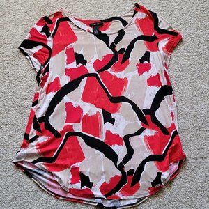 Alfani Red Patterned Blouse